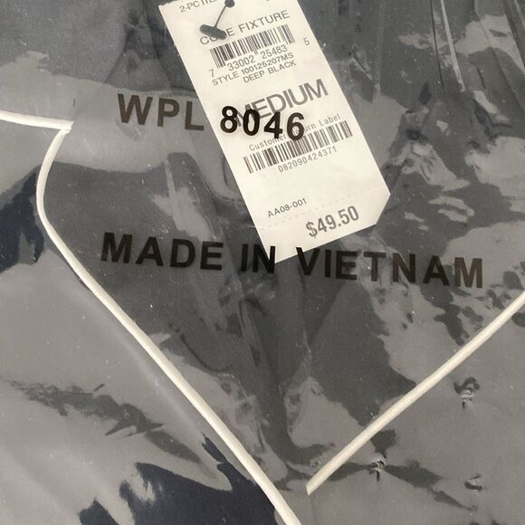 INC Core Fixture Deep Black Pajamas Size Medium - Picture 4 of 5